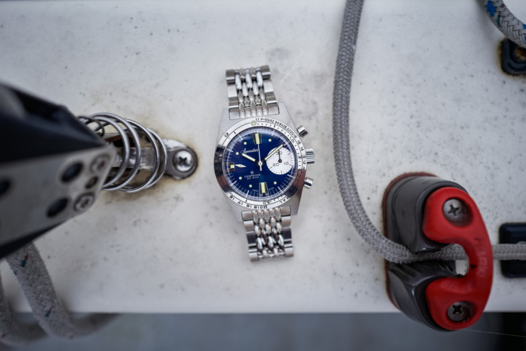 2022 Aquastar Deepstar 39mm Diving Chronograph Blue Dial