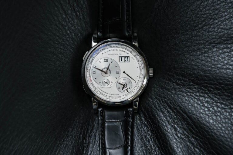 A. Lange & Söhne Lange 1 Time Zone Platinum 2023 - reference 136.025 - dial