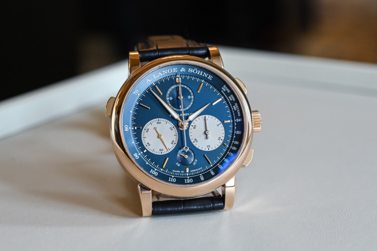 A. Lange & Söhne Triple Split Pink Gold and Blue Dial 424.037F