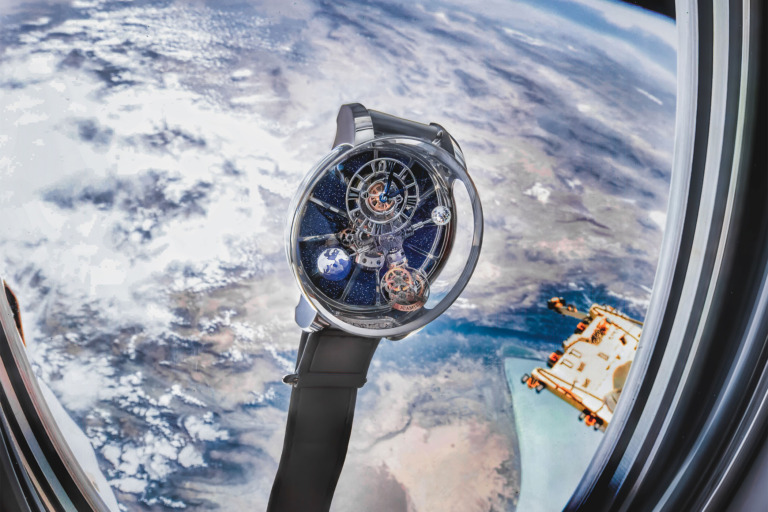 Jacob & Co. Astronomia Tourbillon Bucherer BLUE into space onboard ISS Eytan Stibbe